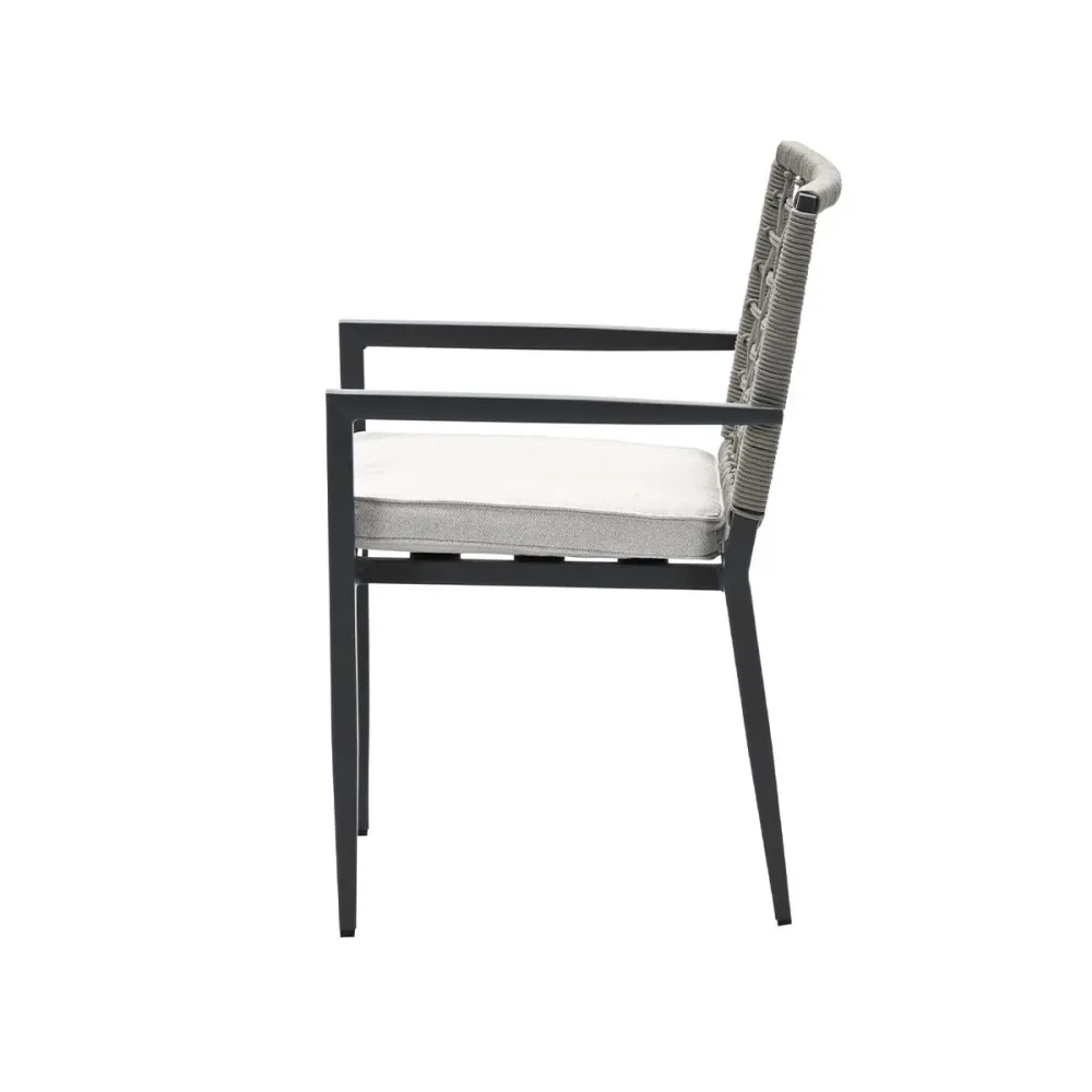 Garden Impressions tuinstoel Burela taupe set van 4