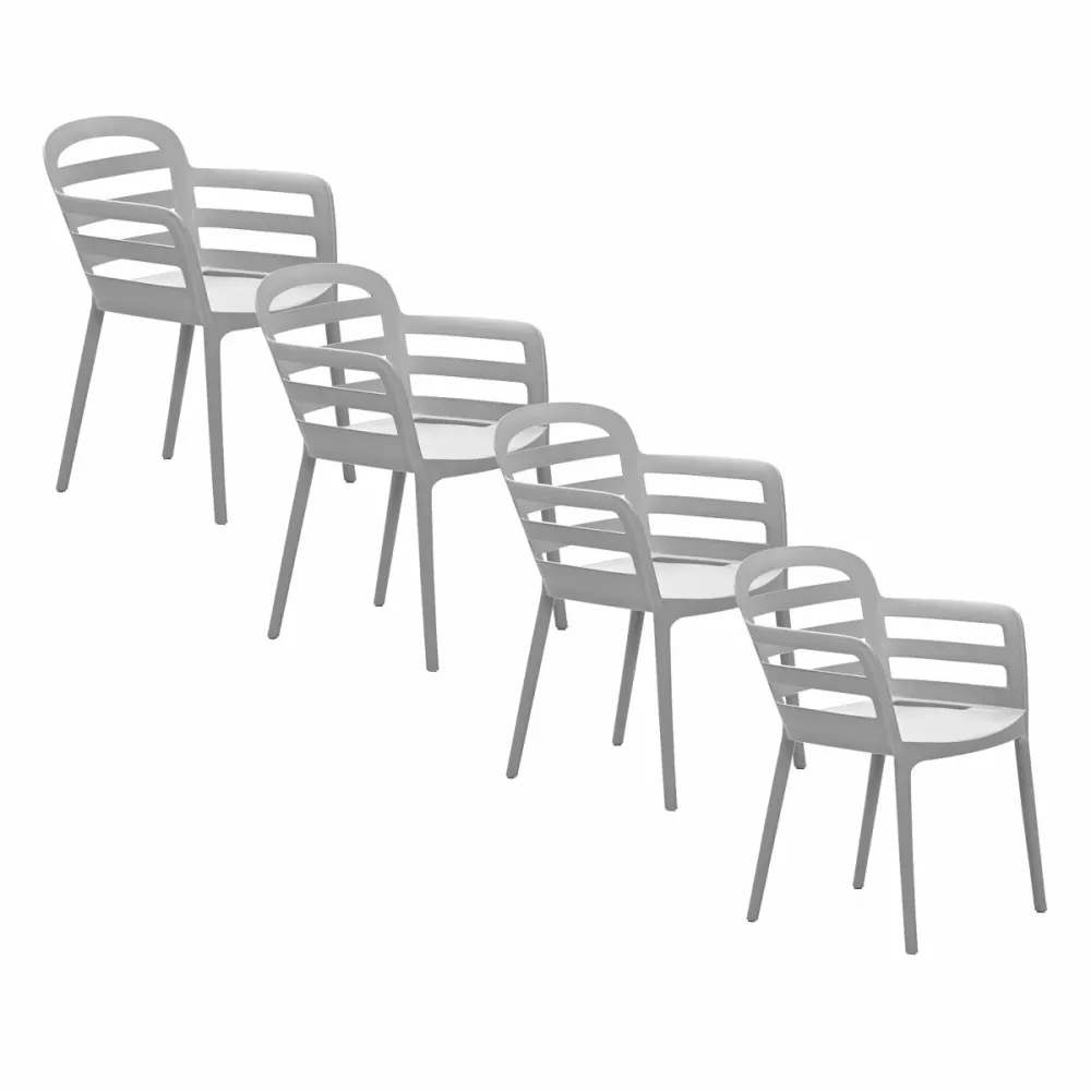 Garden Impressions tuinstoel Mira olijf kleurig - 4 stuks