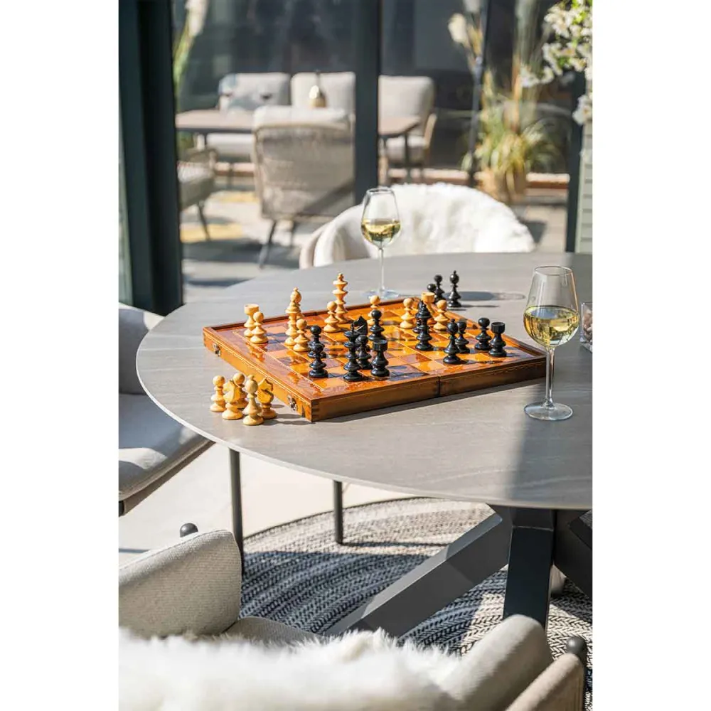Garden Impressions tuintafel Duuk Napoli sand - Ø150 cm