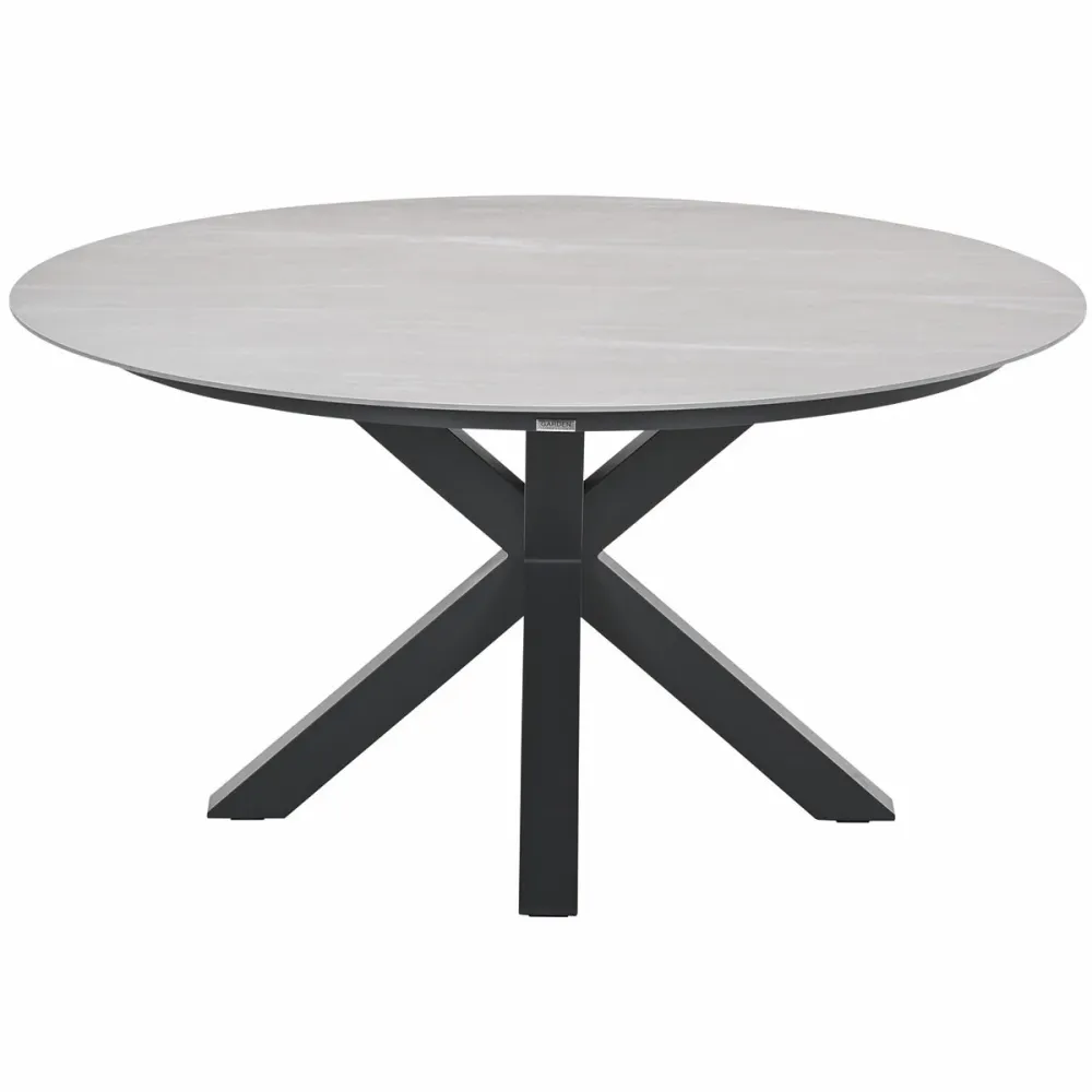 Garden Impressions tuintafel Duuk Napoli sand - Ø150 cm