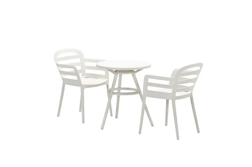 Garden Impressions tuintafel Faria zand kleurig - Ø60 cm
