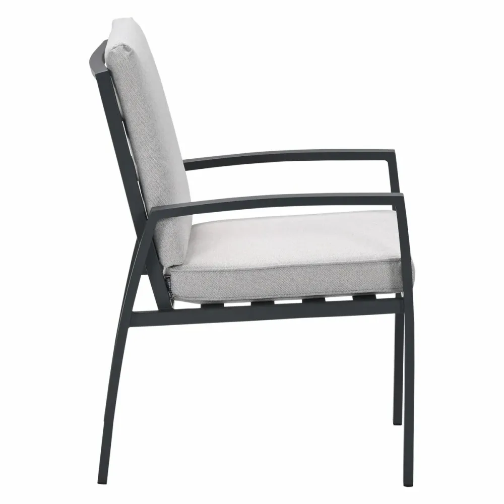 Garden Impressions Vasano dining fauteuil - carbon black - desert sand