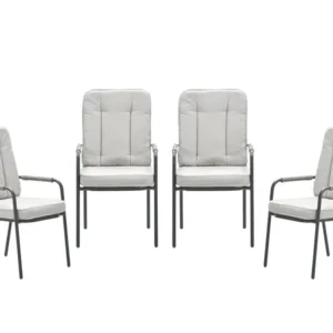 Garden Impressions Venice tuinstoelen set van 4 stapelbaar