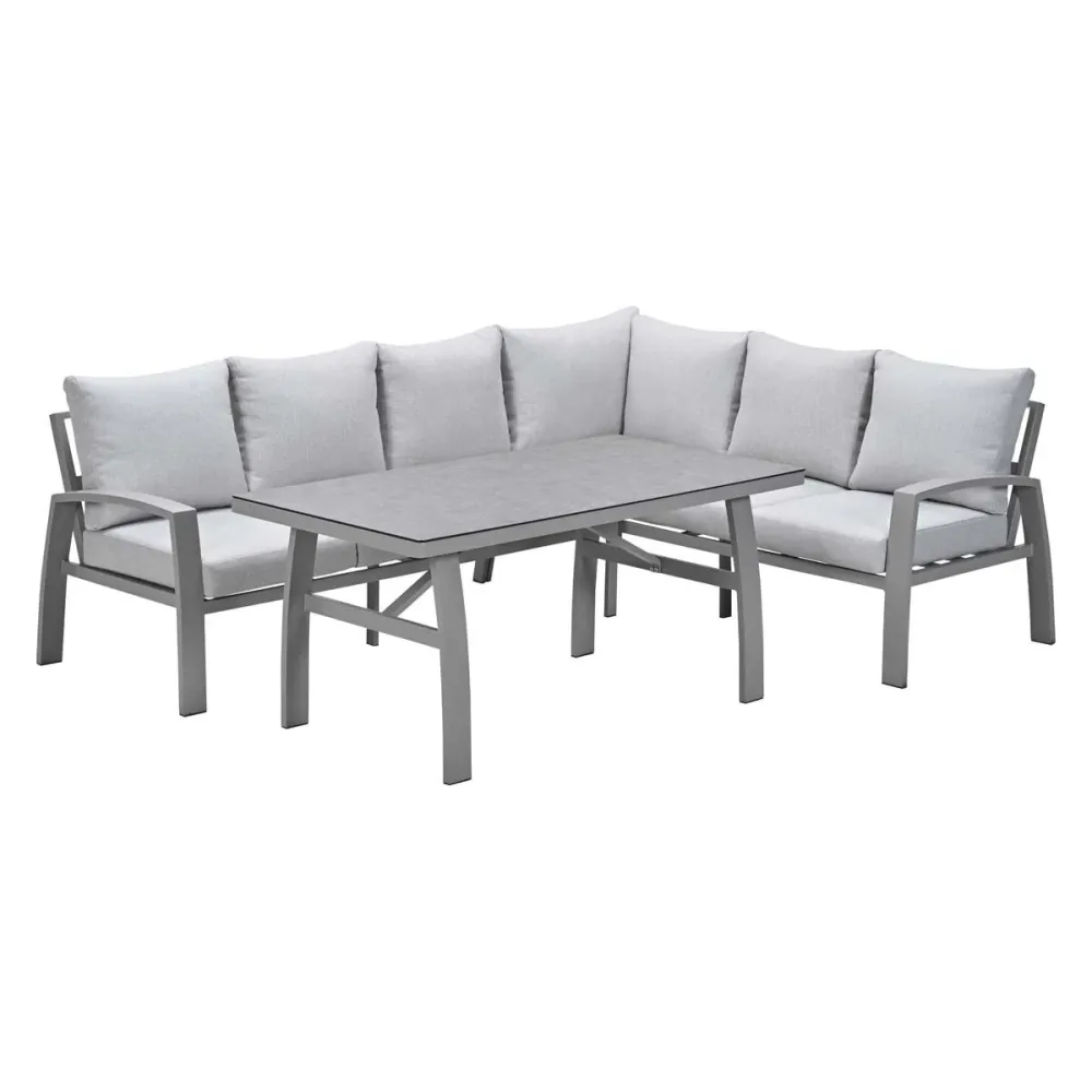 Garden Impressionslounge dining set Cameron 3-delig rechts - valley sand