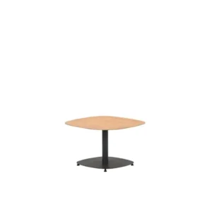 Leon bijzettafel - aluminium - carbon black - light teak look-70x70 cm Garden Impressions