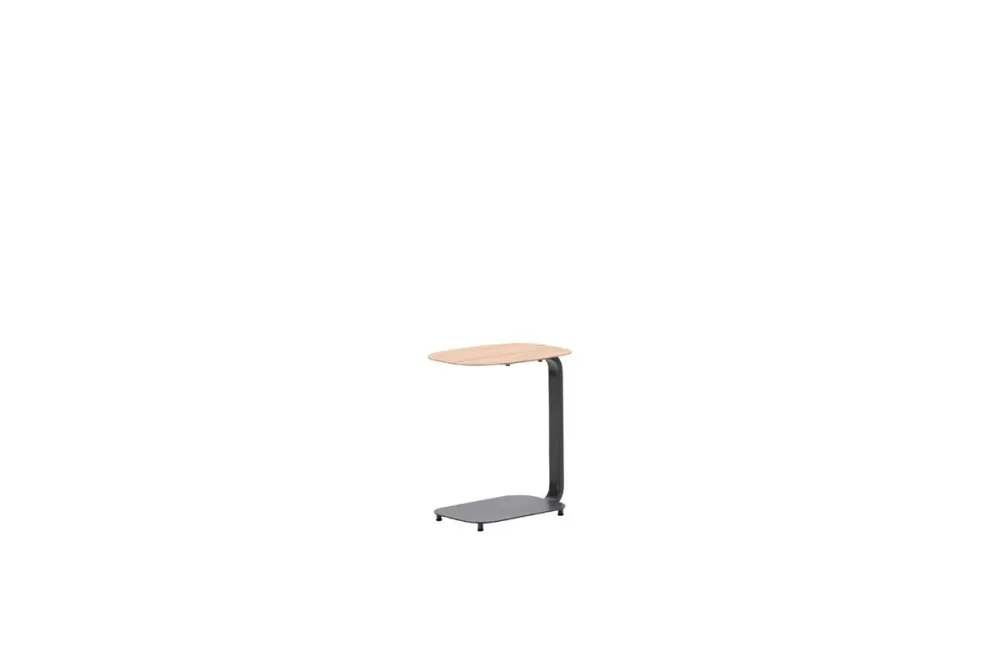 Lucca laptop tafel - 45x30xH51cm - carbon black - teaklook Garden Impressions