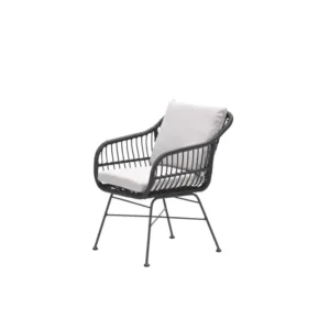 Margriet dining fauteuil- carbon black - zwart -desert sand Garden Impressions