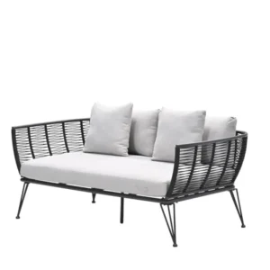 Melissa divanbed - carbon black - rope lava black - valley sand Garden Impressions