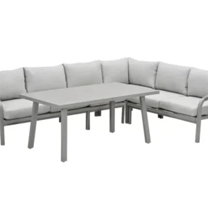 Monti lounge-diningset - 5-dlg. - taupe - rope grey sand - valley sand Garden Impressions