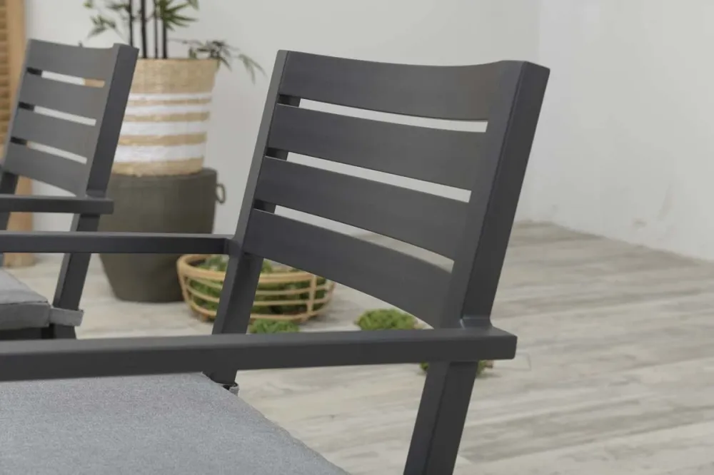 Oklahoma dining fauteuil - carbon black - mid grey Garden Impressions