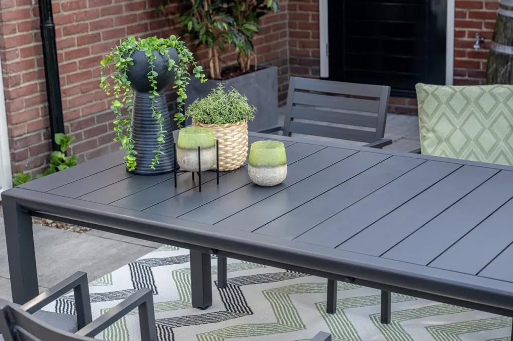 Oklahoma dining fauteuil - carbon black - mid grey Garden Impressions