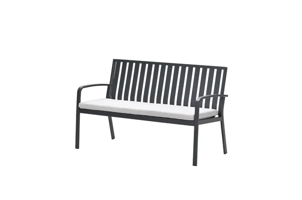 Pisa parkbank - aluminium - carbon black - valley sand Garden Impressions