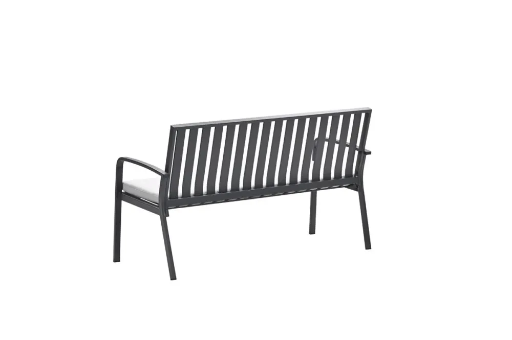 Pisa parkbank - aluminium - carbon black - valley sand Garden Impressions