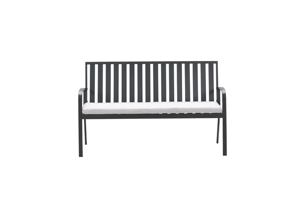 Pisa parkbank - aluminium - carbon black - valley sand Garden Impressions