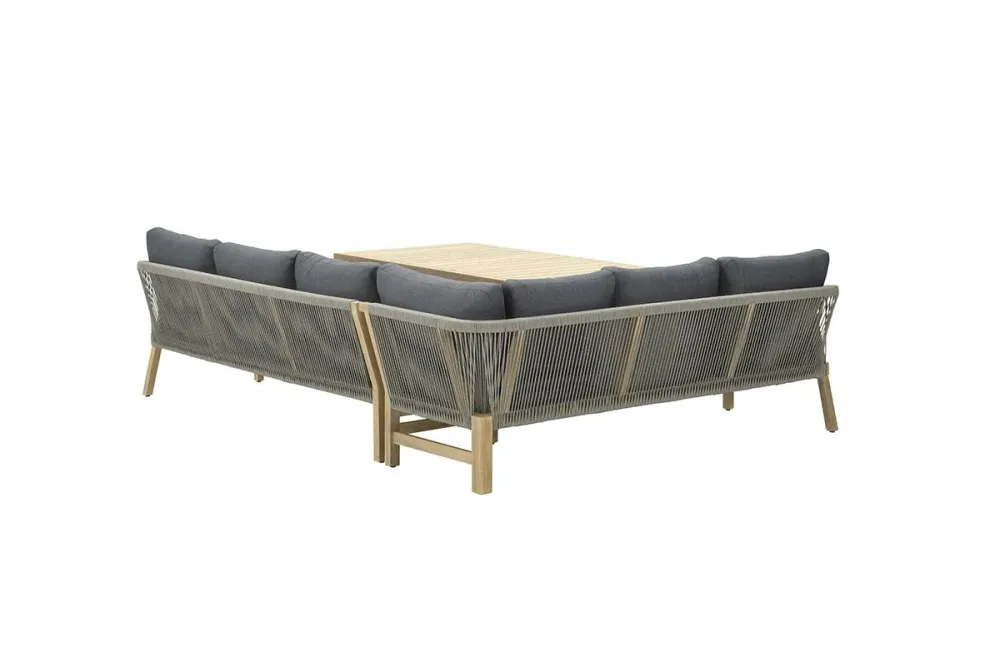 Santos lounge-diningset-5-dlg-links-acacia white wash-dgrijs-mgrey Garden Impressions