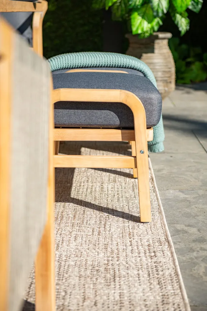 Santos lounge-diningset-5-dlg-links-acacia white wash-dgrijs-mgrey Garden Impressions