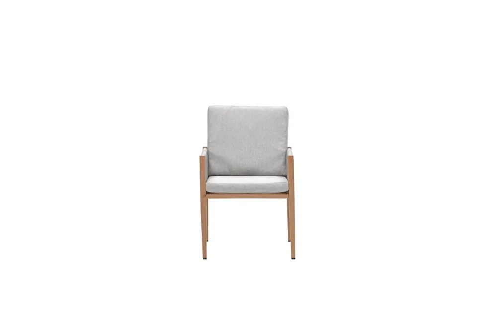 Sardinia dining fauteuil - light teaklook - TPU rope sand - dark sand Garden Impressions