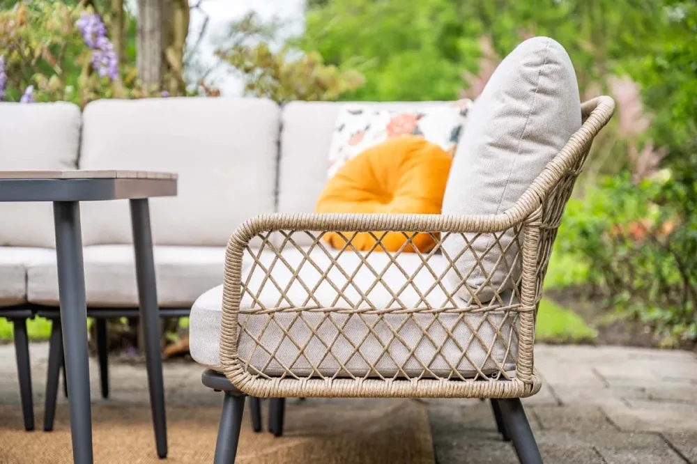 Wicker lounge-diningset Allasio - 9 persoons - Garden Impressions