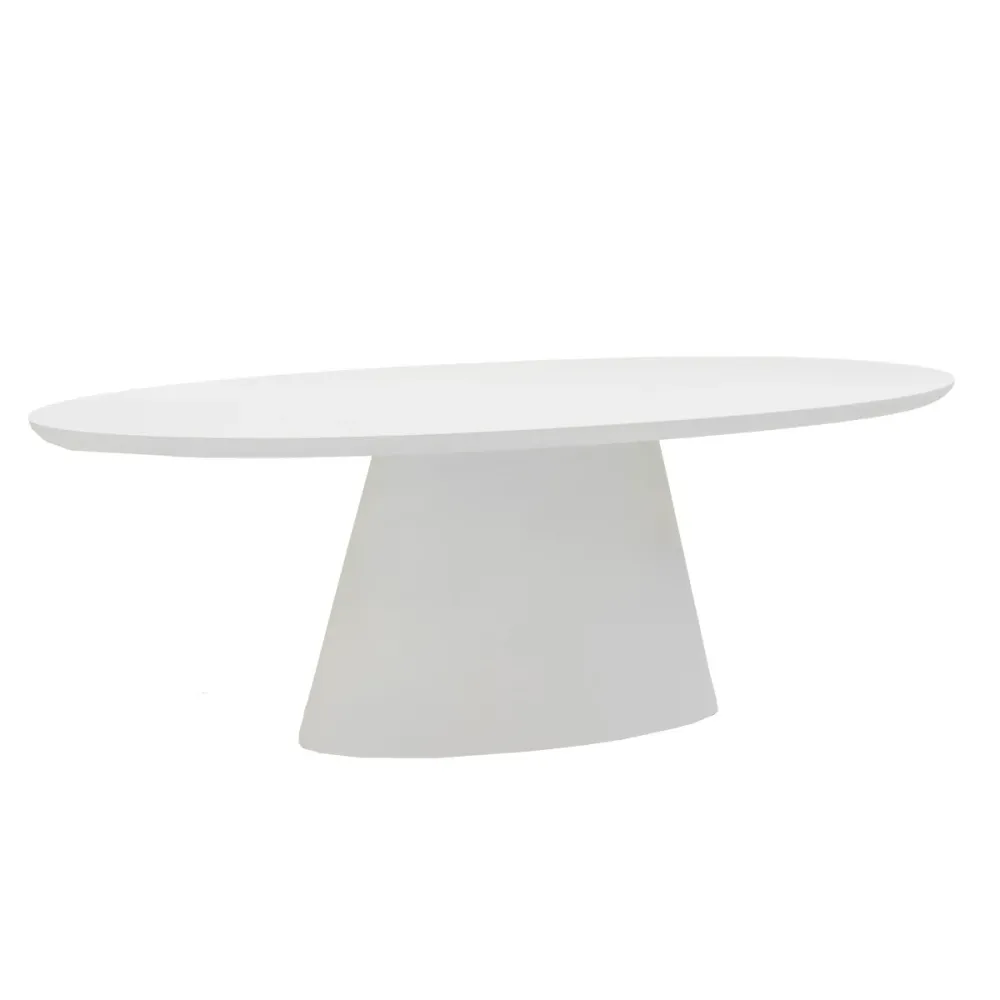 Giga Meubel Tuintafel Cleo - Ovaal 200cm - Wit Eco Composiet