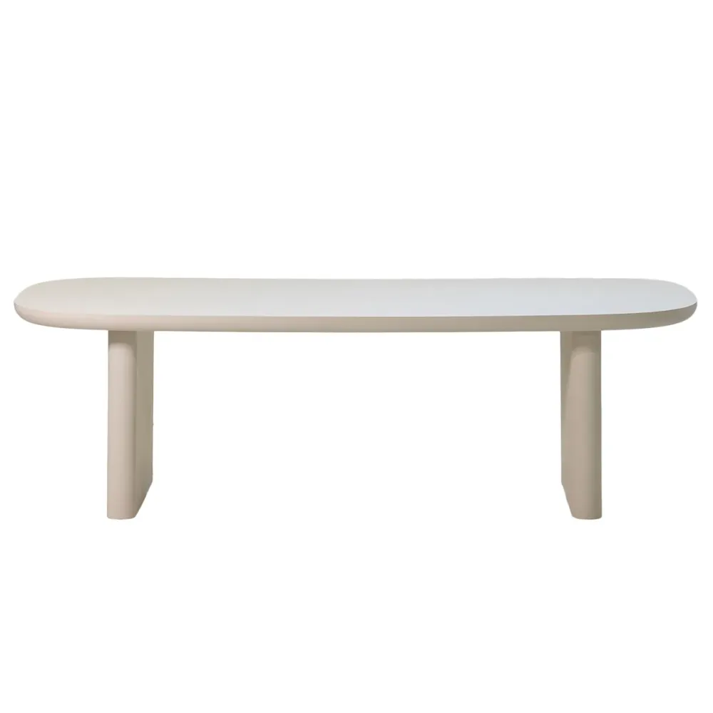 Giga Meubel Tuintafel Maya - Deens Ovaal - Beige Betonlook - 240x100x75cm