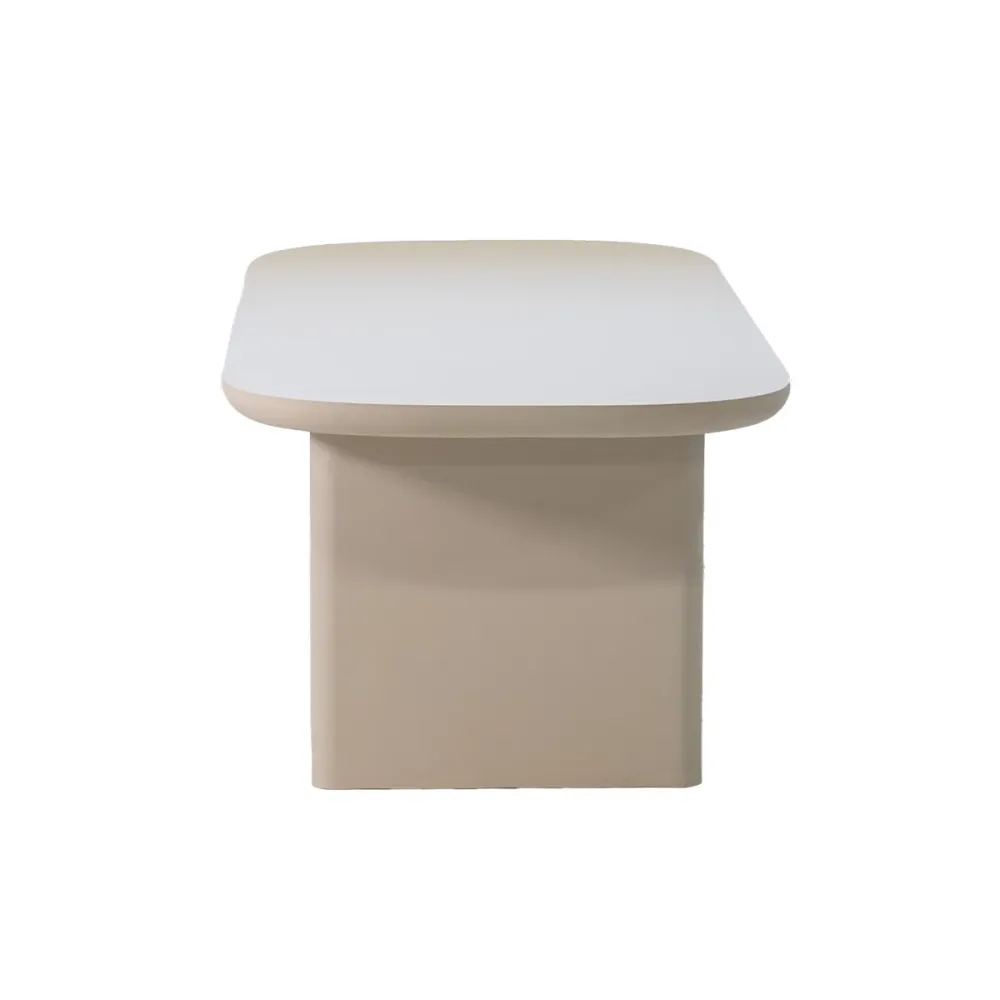 Giga Meubel Tuintafel Maya - Deens Ovaal - Beige Betonlook - 240x100x75cm