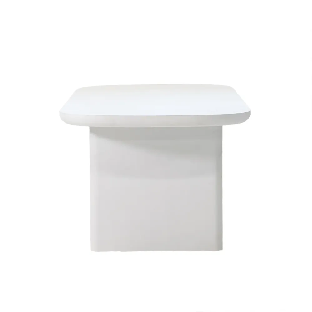 Giga Meubel Tuintafel Maya - Deens Ovaal - Wit Betonlook - 300x100x75cm
