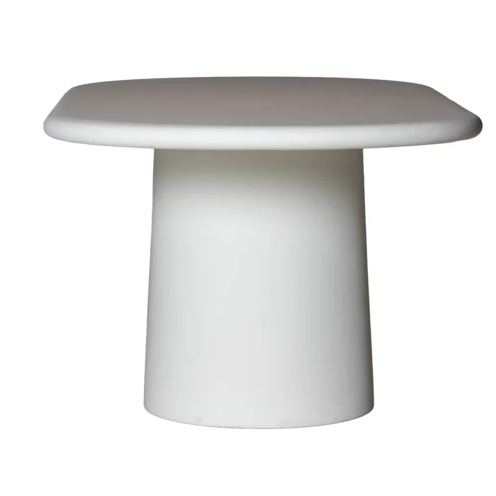 Giga Meubel Tuintafel Romy - Ovaal Off-White Eco Composiet - 160x100x75cm