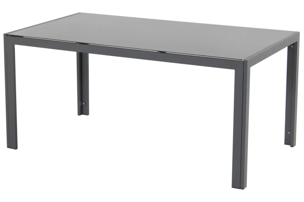 Hartman Tuintafel Palermo - Antraciet Glas/Aluminium - 160x90x73cm