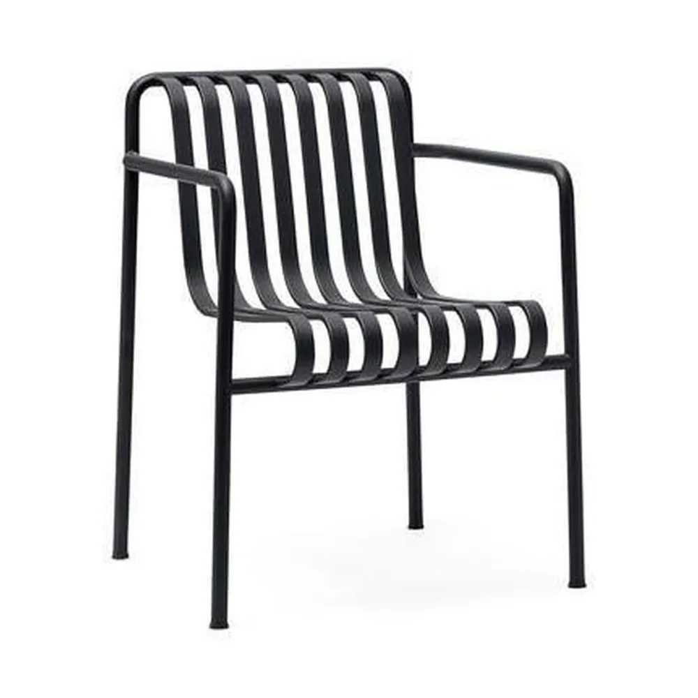 HAY Palissade dining tuinstoel met armleuning anthracite