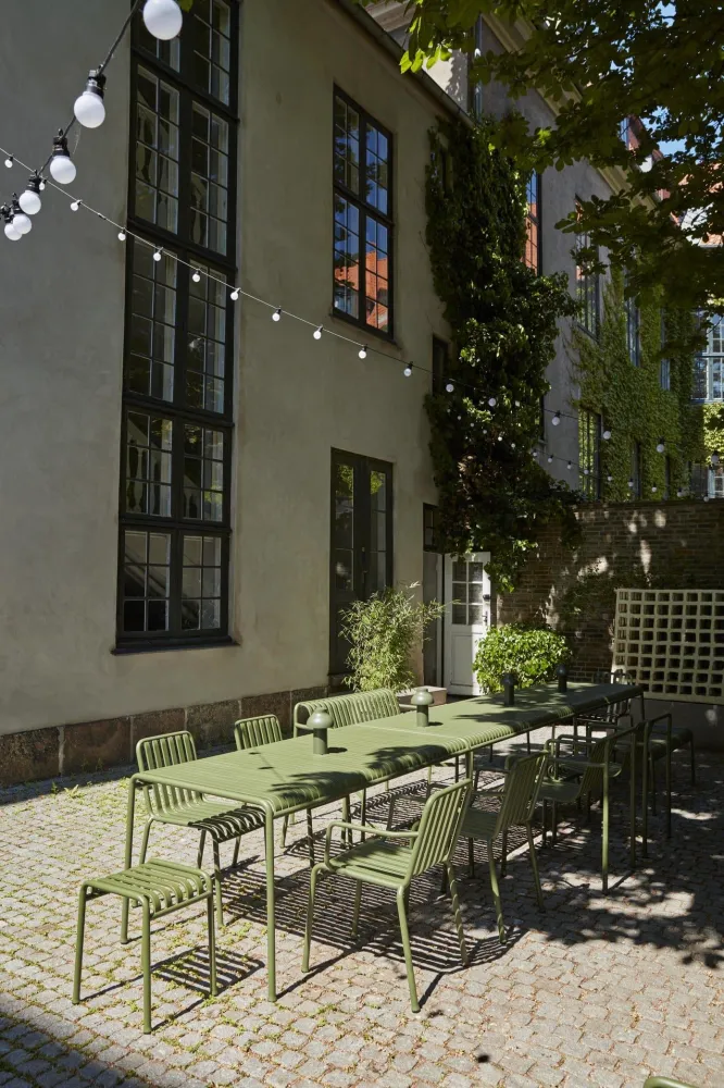 HAY Palissade dining tuinstoel met armleuning anthracite