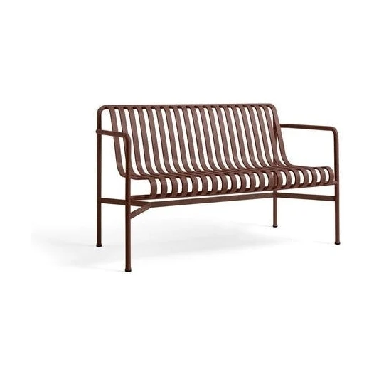 HAY Palissade tuinbank met armleuning iron red