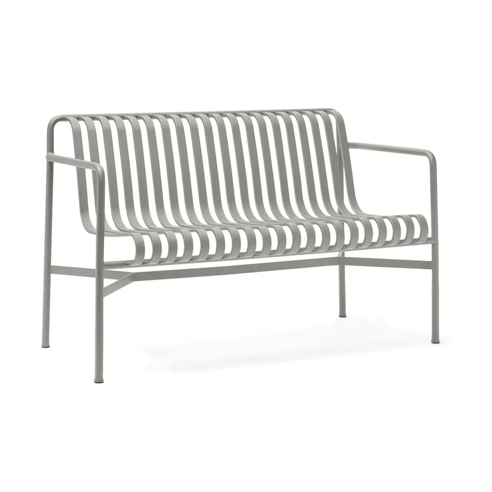 HAY Palissade tuinbank met armleuning sky grey