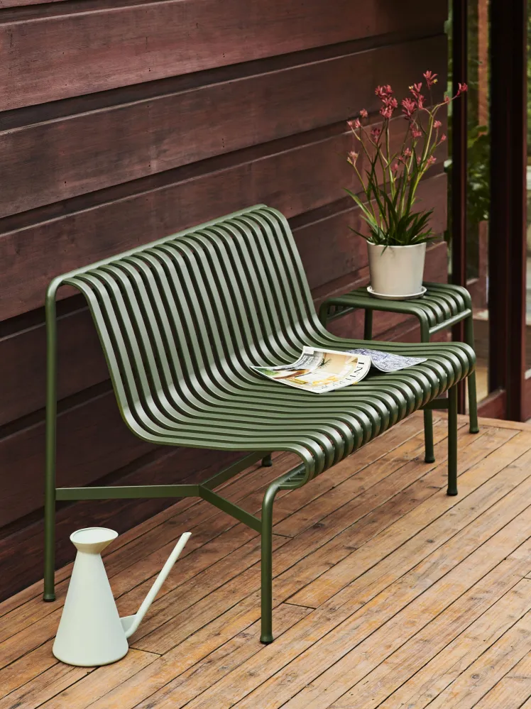 HAY Palissade tuinbank met rugleuning olive