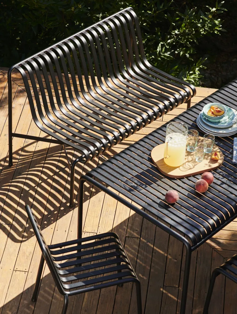 HAY Palissade tuinbank met rugleuning olive