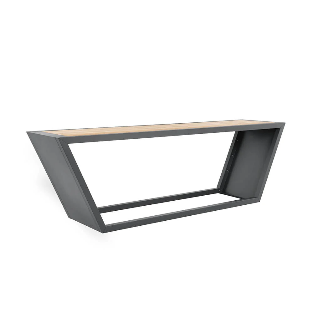HOME DELUXE KOBON antraciet stalen zitset - Made Germany - 1 x tafel