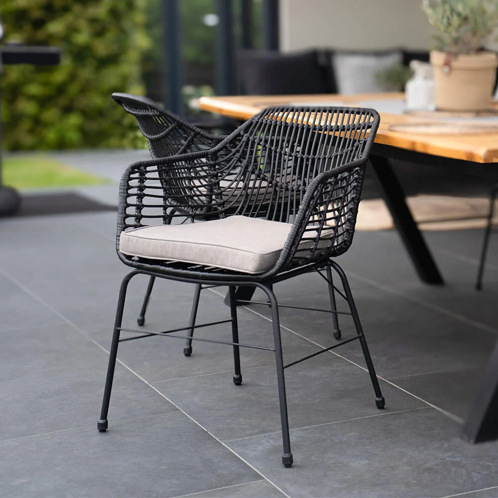 HOME DELUXE tuinstoel incl. zitkussen TARA - 63 x 60 x 82 cm weerbestendig