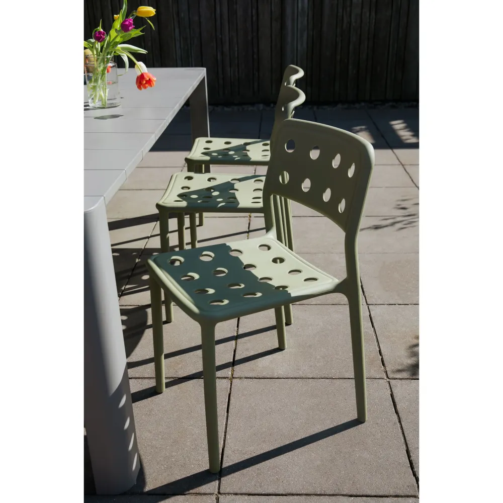 Housecraft Living Serra Tuinstoel/ Eetkamerstoel Kunststof Rood - Set van 4