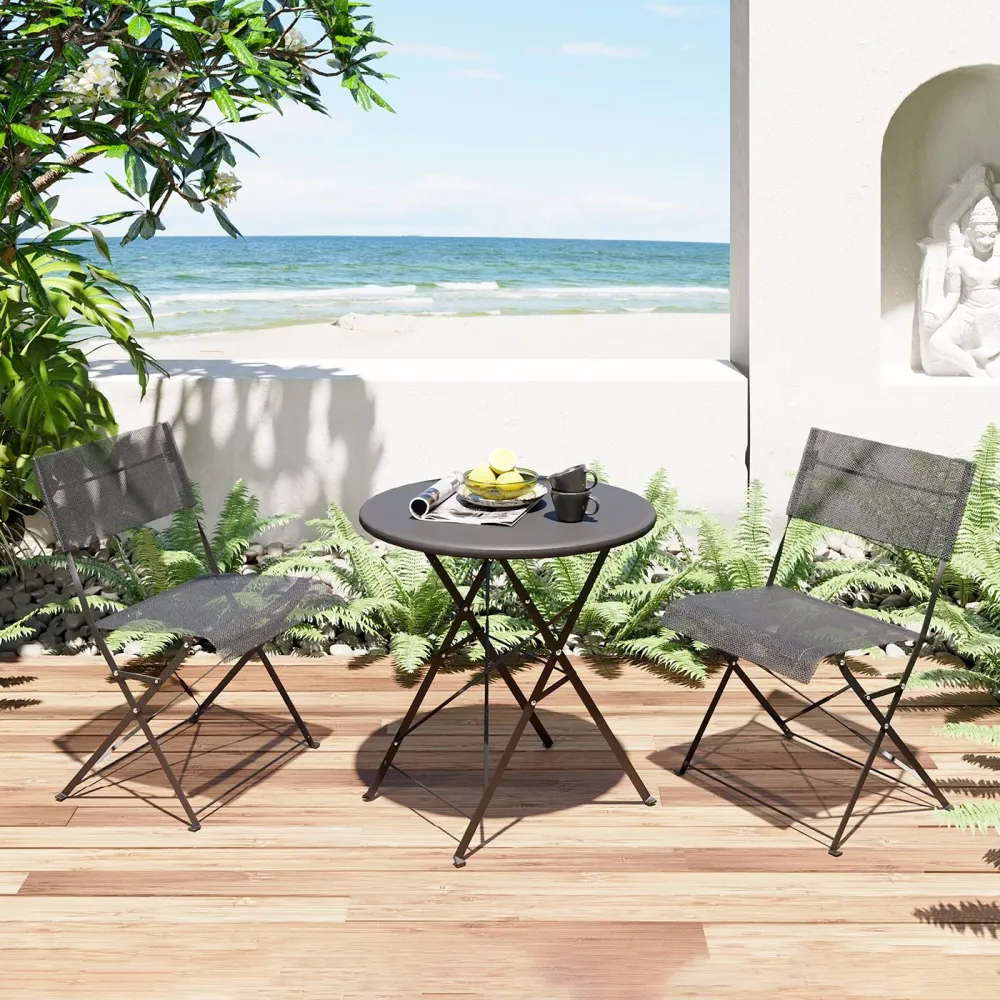 Kare Design Opvouwbare tuinstoel Balcony zwart