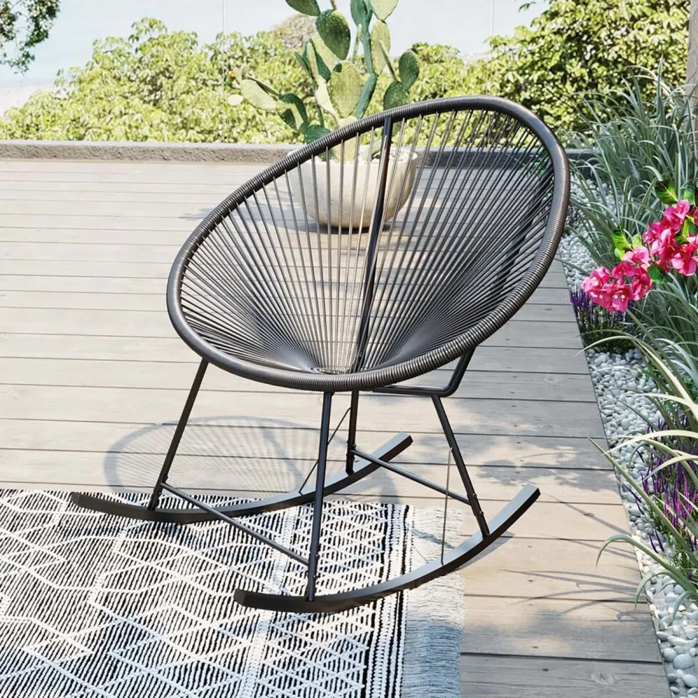Kare Design Schommelstoel Acapulco zwart