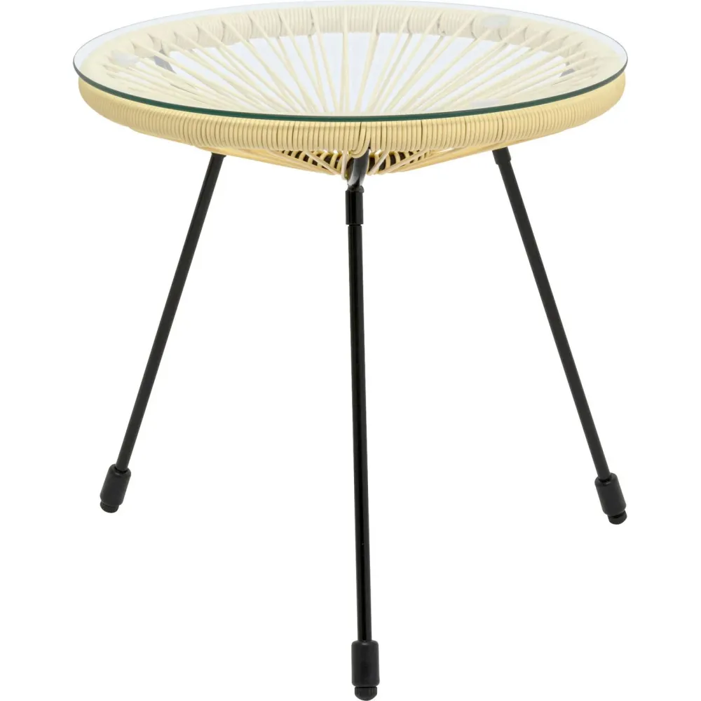 Kare Design Tuin Bijzettafel Acapulco pastel geel