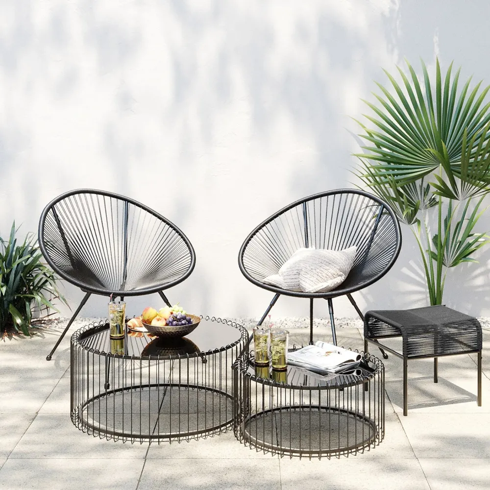 Kare Design Tuinfauteuil Acapulco Mono zwart