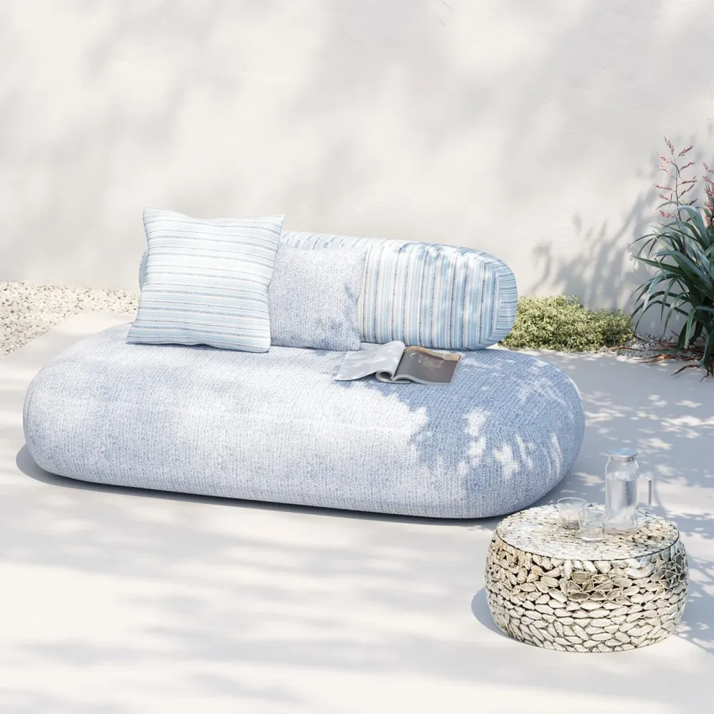 Kare Design Tuinsofa 3-Zits Marlin blauw