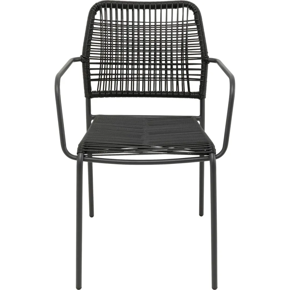 Kare Design Tuinstoel met armleuningen Madagascar antraciet