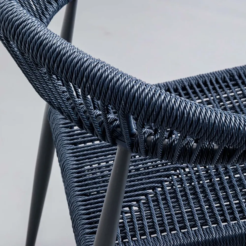 Kare Design Tuinstoel met armleuningen Palma blauw