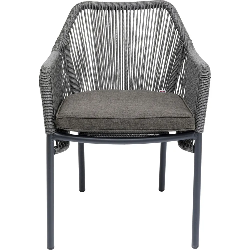 Kare Design Tuinstoel met armleuningen Wave grijs