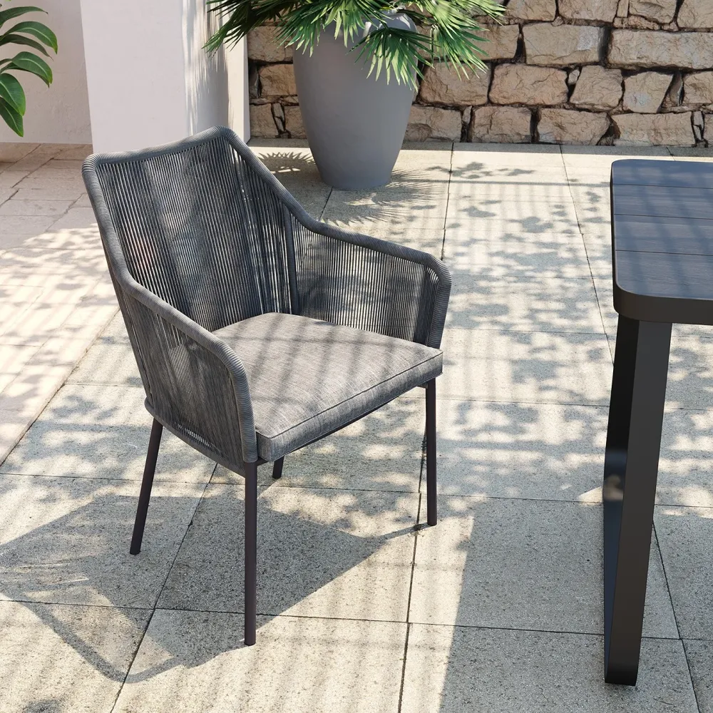 Kare Design Tuinstoel met armleuningen Wave grijs