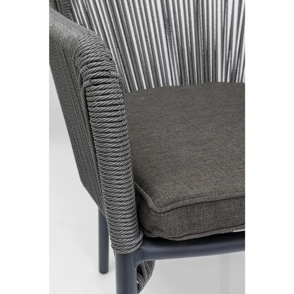 Kare Design Tuinstoel met armleuningen Wave grijs