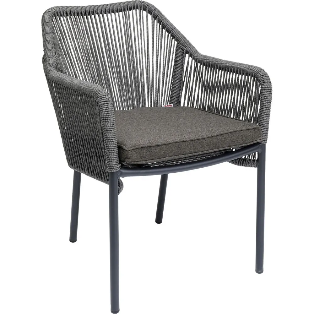 Kare Design Tuinstoel met armleuningen Wave grijs