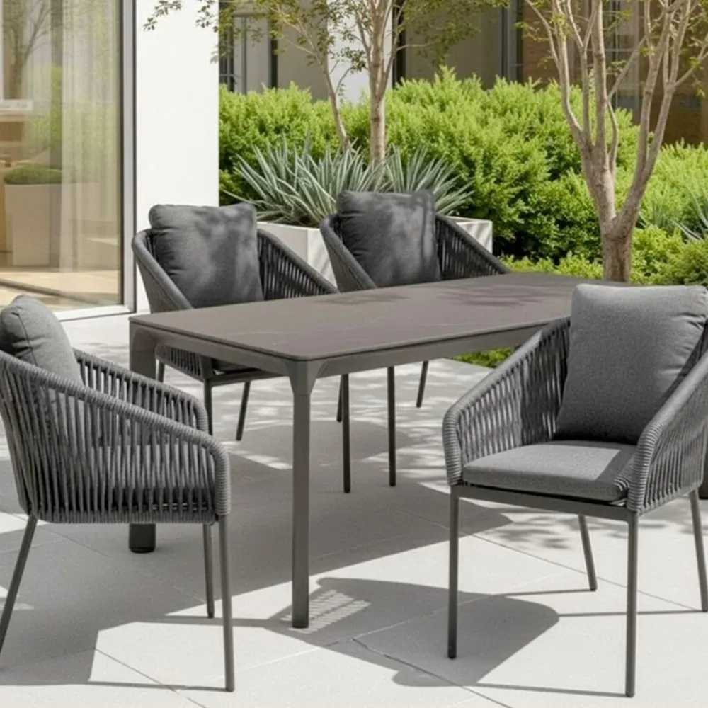 Kare Design Tuintafel Bari 180x90cm zwart
