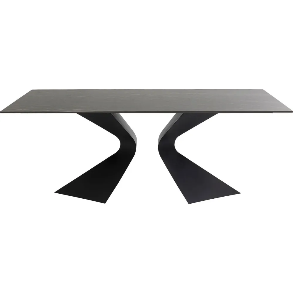 Kare Design Tuintafel Gloria 180x90cm keramiek zwart
